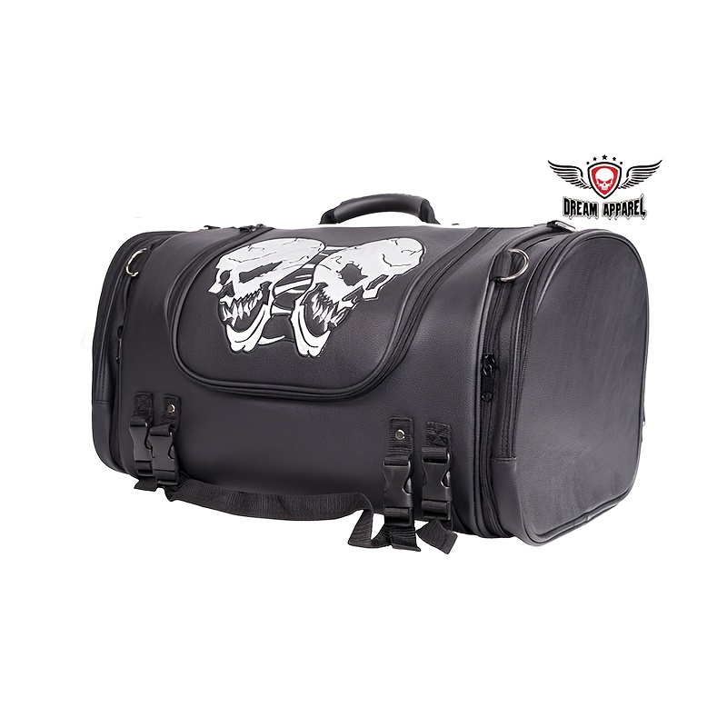 Rain Cover Backpack - 17in Black SKull Motorcycle Saddle Bags