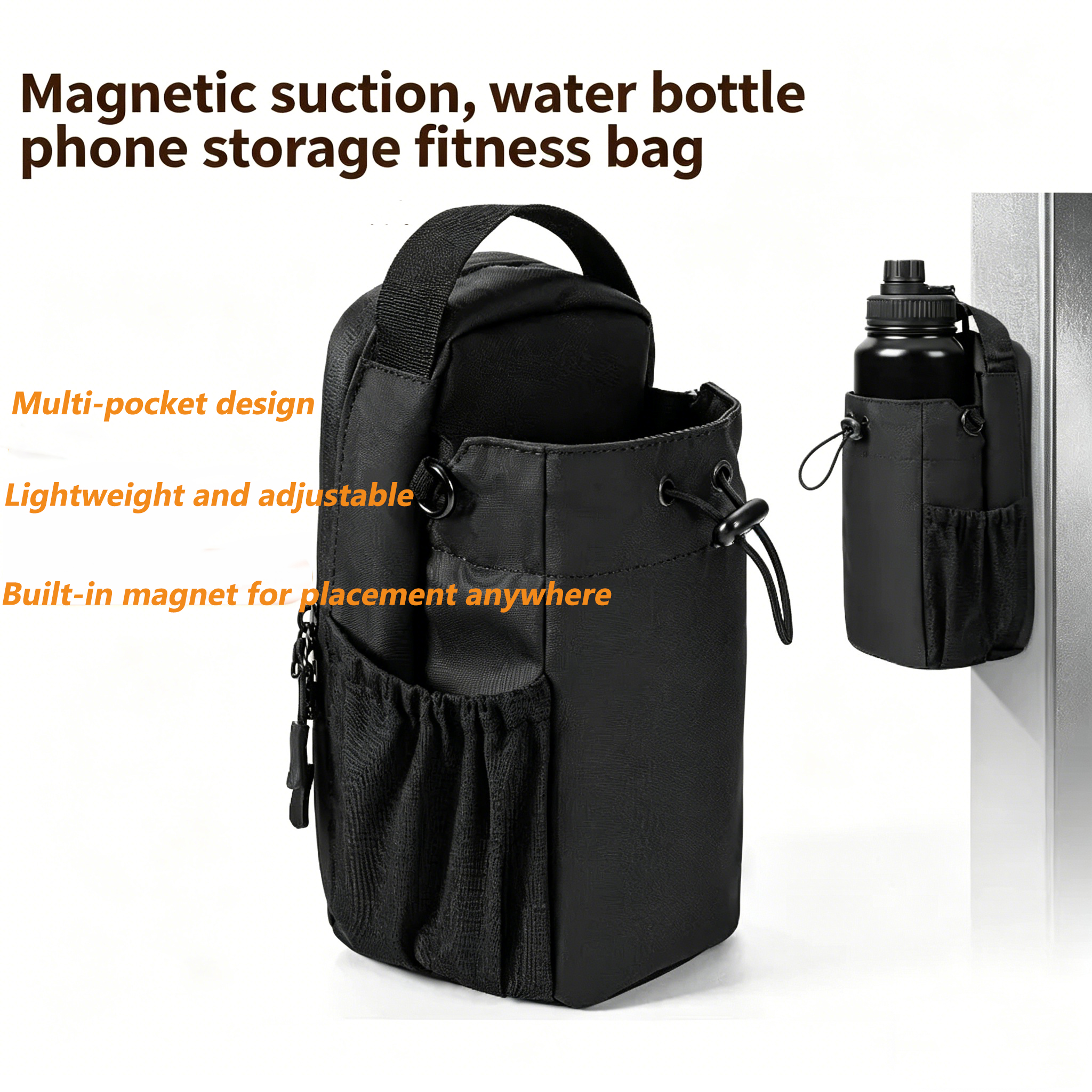 Hydration Pack Outdoor - Geestock Large Capacity Magnetic Water Bottle