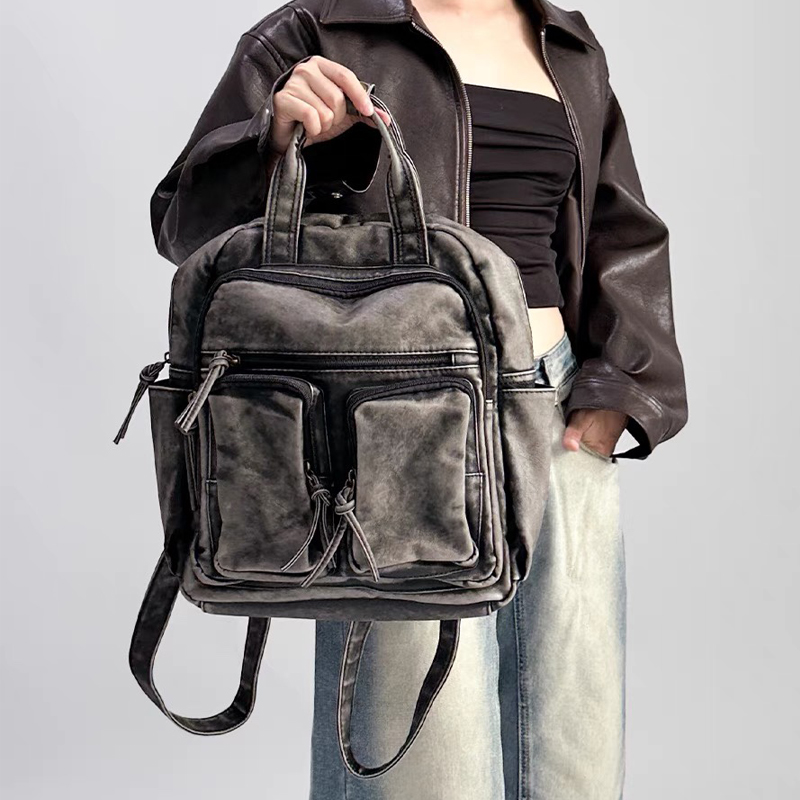 Luxury Soft Washed Pu Leather  – Leather Backpack Vintage Bewertung und Preis