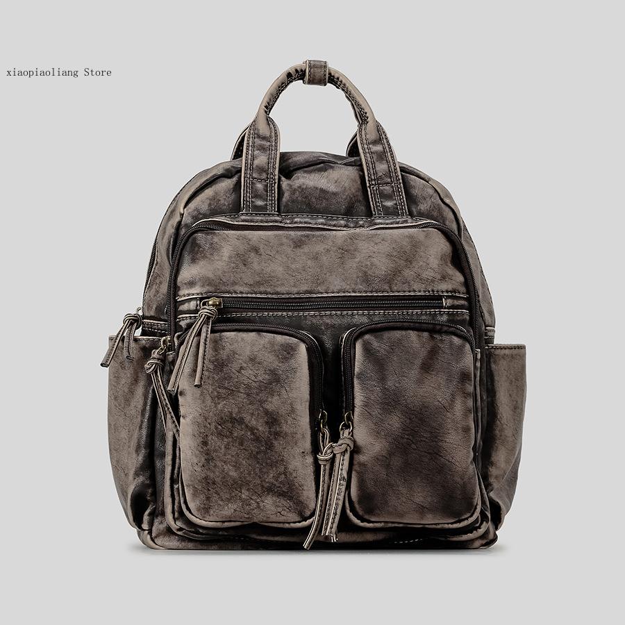 Luxury Soft Washed Pu Leather  – Leather Backpack Vintage Bewertung und Preis