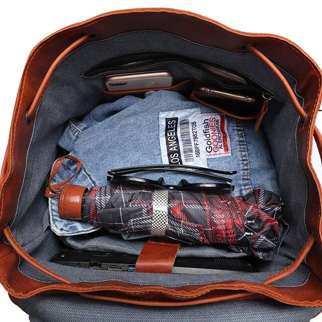 XZAN Men S Bags Fashion Europe – Leather Backpack Vintage Bewertung und Preis