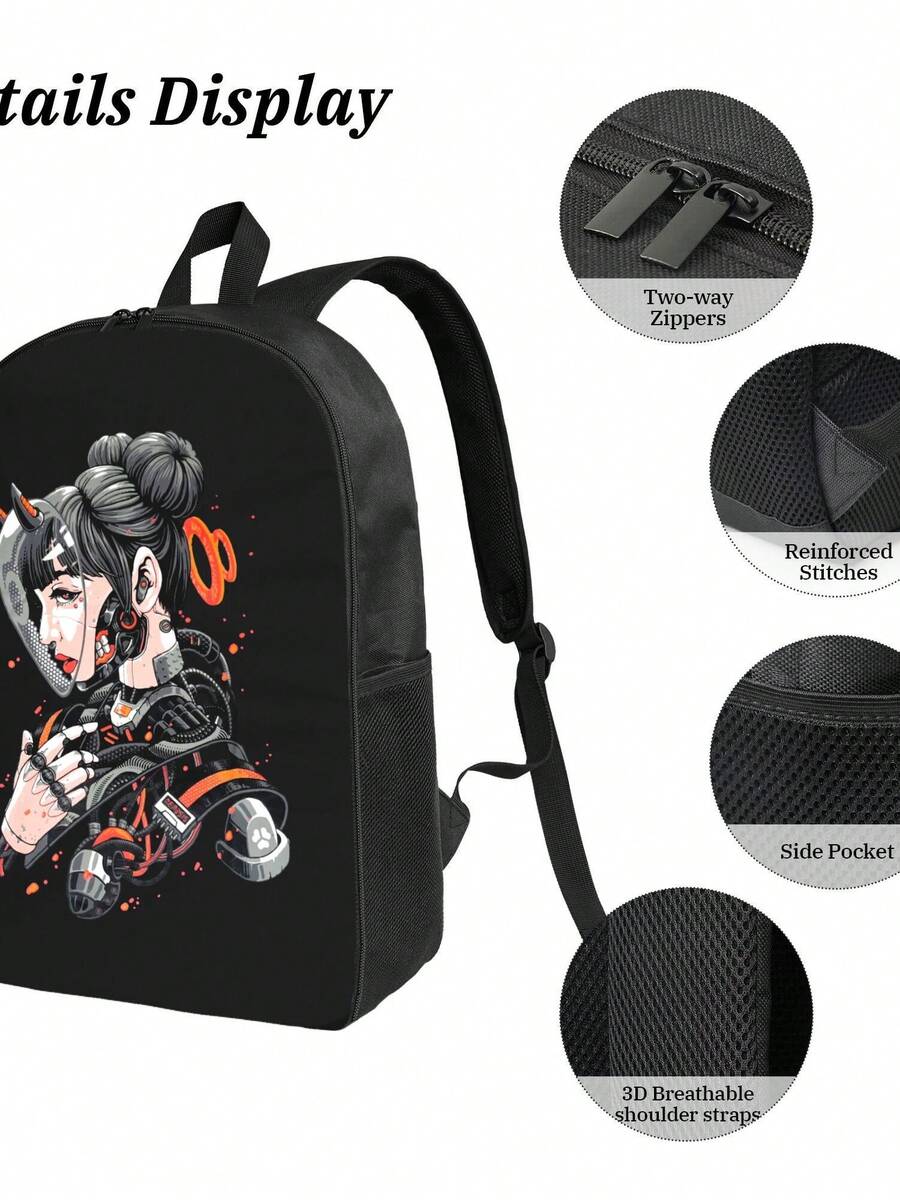 Cyberpunk Cyborg Girl Waterpro – Travel Backpack Anti Theft Bewertung und Preis