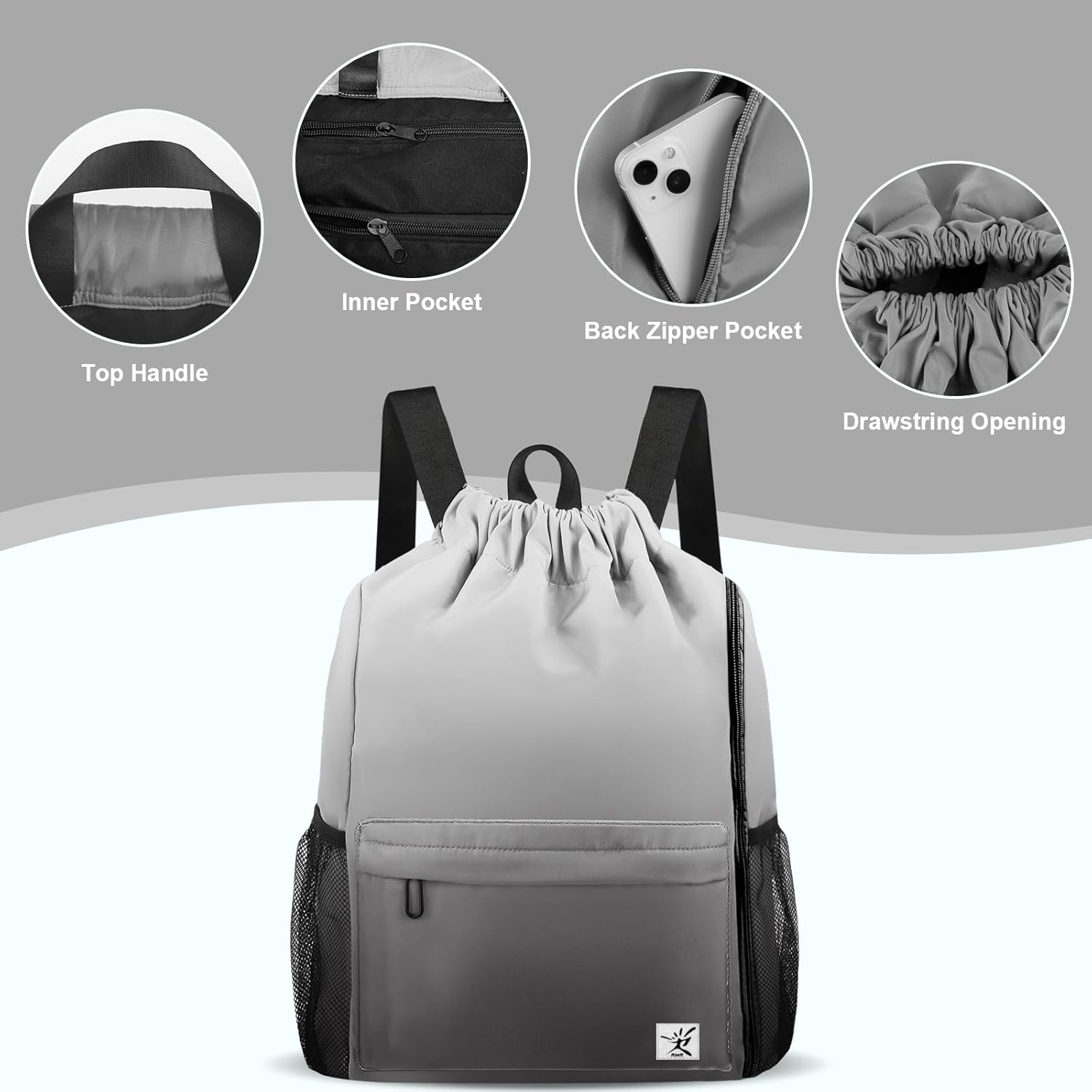 Drawstring Backpack with Mesh  – Drawstring Gym Bag Bewertung und Preis