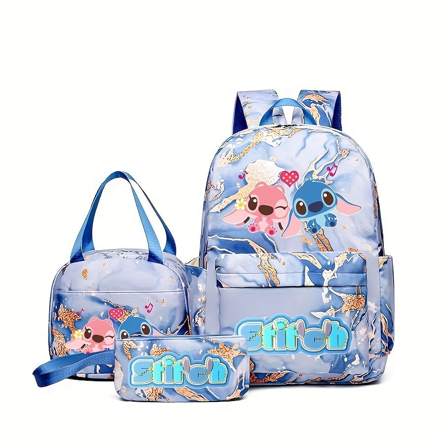 Stitch Series Cartoon Three Pi – Canvas Backpack Casual Bewertung und Preis