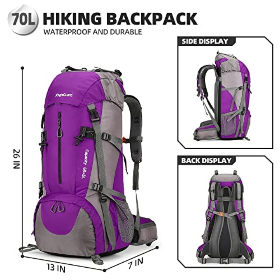 70L Hiking Backpack with Rain  – Rain Cover Backpack Bewertung und Preis