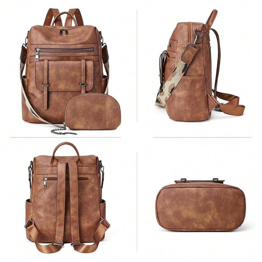 Women Fashion Vintage Brown PU – Laptop Backpack 15.6 Bewertung und Preis