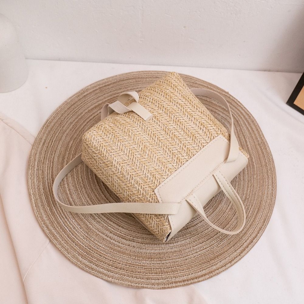 Fashion PU Leather Straw Backp – Leather Backpack Vintage Bewertung und Preis