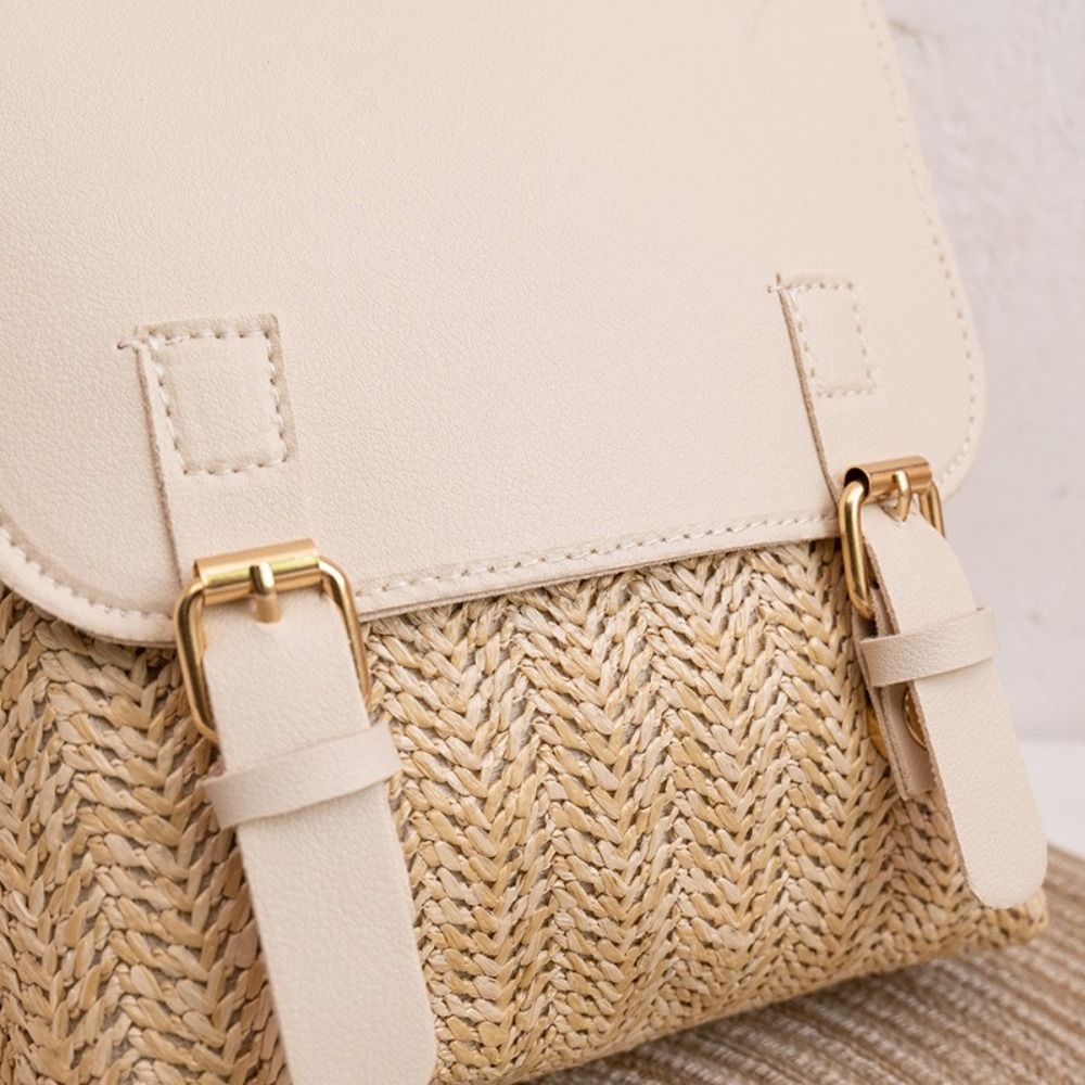 Fashion PU Leather Straw Backp – Leather Backpack Vintage Bewertung und Preis
