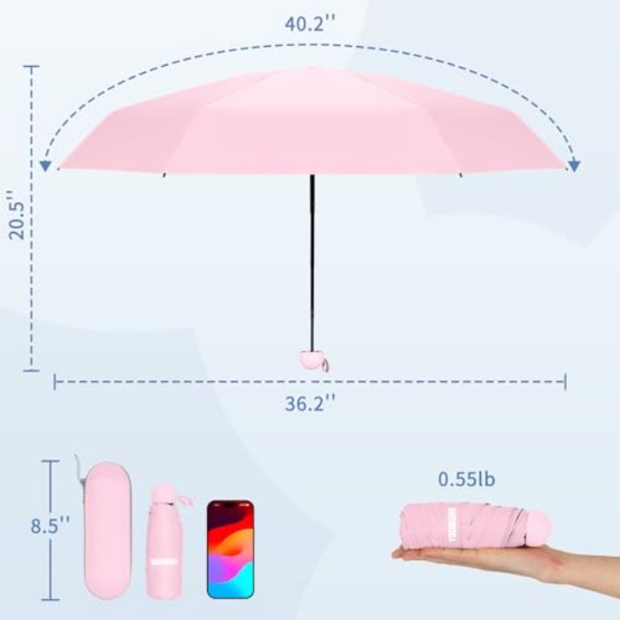 Travel Umbrella Portable Compa – Mini Backpack Purse Bewertung und Preis